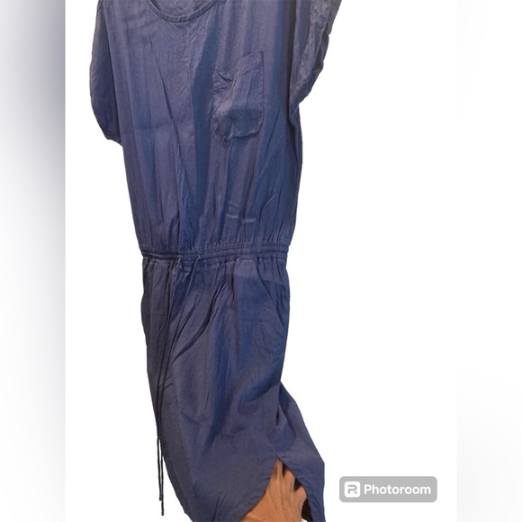 VINCE Navy Blue Linen Blend Dress. Size Small. - Picture 8 of 10